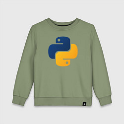Свитшот хлопковый детский Python, цвет: авокадо