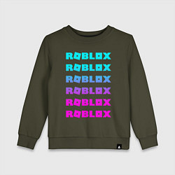 Свитшот хлопковый детский ROBLOX, цвет: хаки