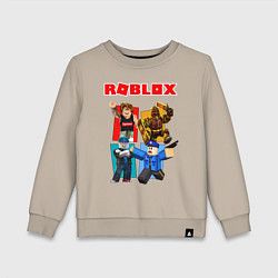 Свитшот хлопковый детский ROBLOX, цвет: миндальный