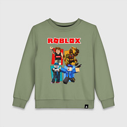 Свитшот хлопковый детский ROBLOX, цвет: авокадо