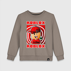 Свитшот хлопковый детский ROBLOX, цвет: утренний латте