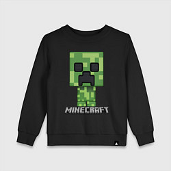 Свитшот хлопковый детский MINECRAFT, цвет: черный