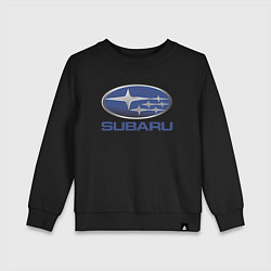 Свитшот хлопковый детский SUBARU, цвет: черный