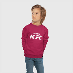 Свитшот хлопковый детский Боец KFC, цвет: маджента — фото 2