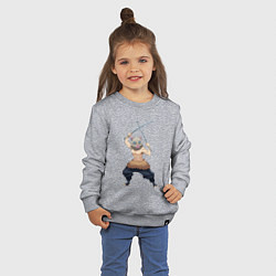 Свитшот хлопковый детский KIMETSU NO YAIBA, цвет: меланж — фото 2