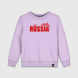 Свитшот хлопковый детский Russia, цвет: лаванда