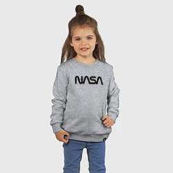 Свитшот хлопковый детский NASA, цвет: меланж — фото 2