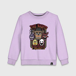 Свитшот хлопковый детский FIVE NIGHTS AT FREDDYS, цвет: лаванда