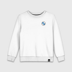Свитшот хлопковый детский BMW LOGO 2020, цвет: белый