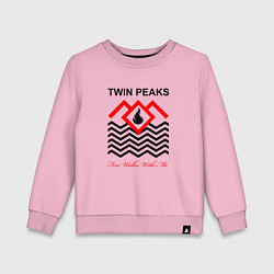 Свитшот хлопковый детский Twin Peaks, цвет: светло-розовый