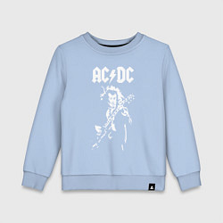 Свитшот хлопковый детский ACDC, цвет: мягкое небо