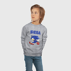 Свитшот хлопковый детский SEGA, цвет: меланж — фото 2