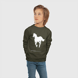 Свитшот хлопковый детский White Pony, цвет: хаки — фото 2
