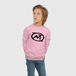 Свитшот хлопковый детский Мумий Тролль Лого, цвет: светло-розовый — фото 2