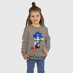 Свитшот хлопковый детский SONIC, цвет: утренний латте — фото 2