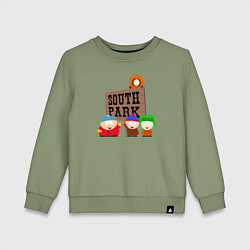 Свитшот хлопковый детский South Park, цвет: авокадо