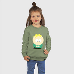 Свитшот хлопковый детский South Park Баттерс, цвет: авокадо — фото 2