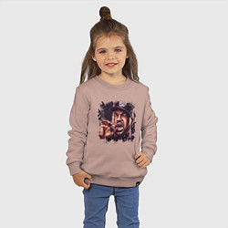 Свитшот хлопковый детский Ice Cube, цвет: пыльно-розовый — фото 2