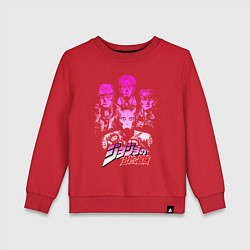 Свитшот хлопковый детский JOJOS BIZARRE ADVENTURE, цвет: красный