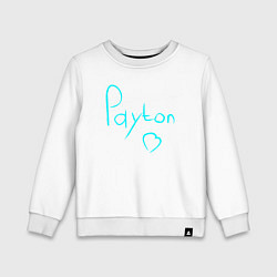 Свитшот хлопковый детский PAYTON LOVE, цвет: белый