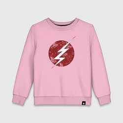 Свитшот хлопковый детский The Flash logo, цвет: светло-розовый