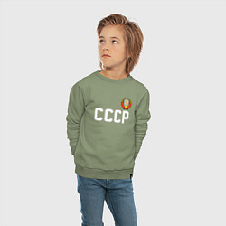 Свитшот хлопковый детский СССР, цвет: авокадо — фото 2