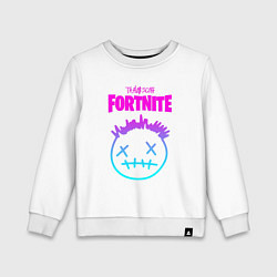 Свитшот хлопковый детский TRAVIS SCOTT X FORTNITE, цвет: белый