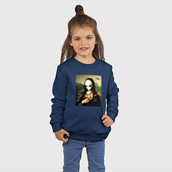Свитшот хлопковый детский Mona Lisa, цвет: тёмно-синий — фото 2