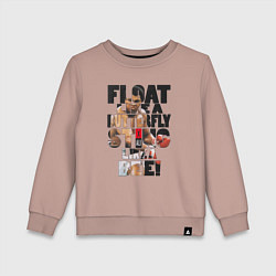 Свитшот хлопковый детский АЛИ, цвет: пыльно-розовый