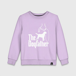 Свитшот хлопковый детский The Dogfather - пародия, цвет: лаванда