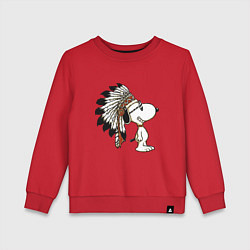 Свитшот хлопковый детский Snoopy, цвет: красный