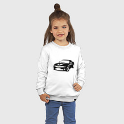Свитшот хлопковый детский Chevrolet Z, цвет: белый — фото 2