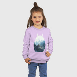 Свитшот хлопковый детский Тоторо, цвет: лаванда — фото 2