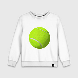 Свитшот хлопковый детский Теннис, цвет: белый