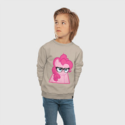 Свитшот хлопковый детский Pinky Pie hipster, цвет: миндальный — фото 2