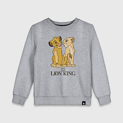 Свитшот хлопковый детский Simba & Nala, цвет: меланж