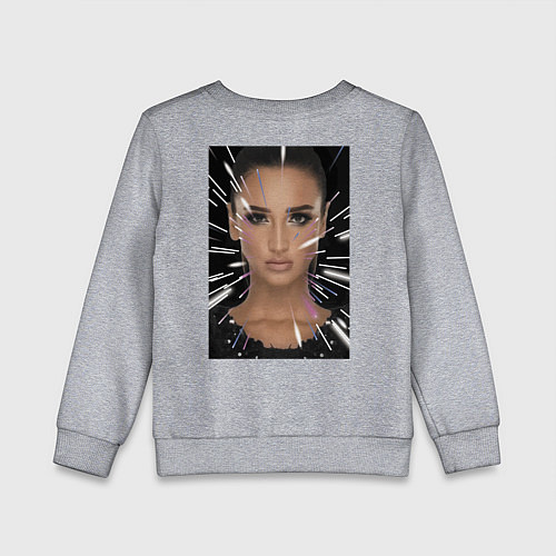 Детский свитшот Ольга Бузова - знаменитость / Меланж – фото 2