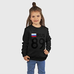 Свитшот хлопковый детский RUS 89, цвет: черный — фото 2