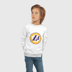 Свитшот хлопковый детский LA Lakers, цвет: белый — фото 2