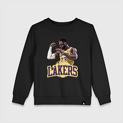 Свитшот хлопковый детский LeBron - Lakers, цвет: черный