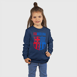 Свитшот хлопковый детский Barcelona FC, цвет: тёмно-синий — фото 2