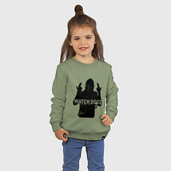 Свитшот хлопковый детский Watch dogs 2 Z, цвет: авокадо — фото 2