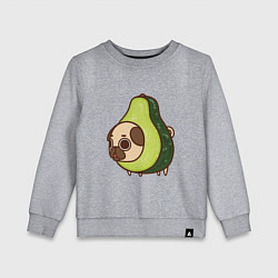 Детский свитшот Мопс-авокадо