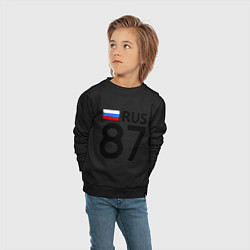 Свитшот хлопковый детский RUS 87, цвет: черный — фото 2