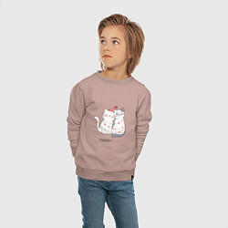 Свитшот хлопковый детский Merry Cat, цвет: пыльно-розовый — фото 2
