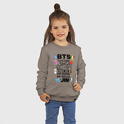 Свитшот хлопковый детский BTS BT21, цвет: утренний латте — фото 2