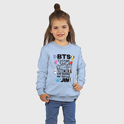 Свитшот хлопковый детский BTS BT21, цвет: мягкое небо — фото 2