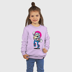 Свитшот хлопковый детский Hipster, цвет: лаванда — фото 2