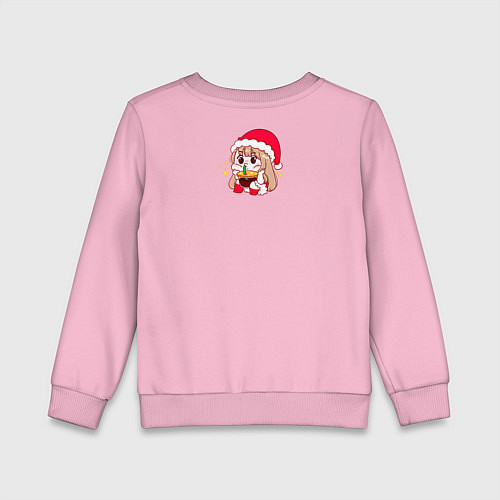 Детский свитшот Милый Санта / Светло-розовый – фото 2
