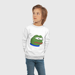 Свитшот хлопковый детский Pepe MonkaS, цвет: белый — фото 2